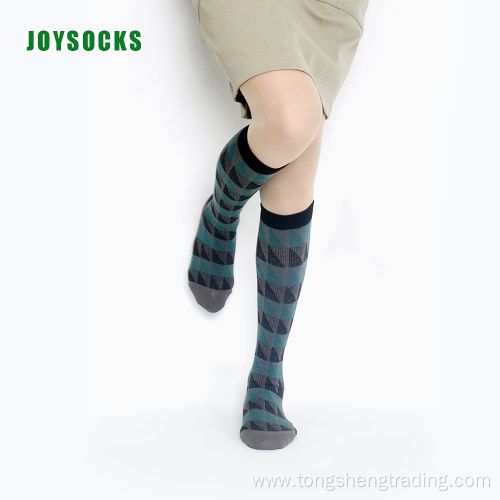 National style festive geometric knee high lady's socks